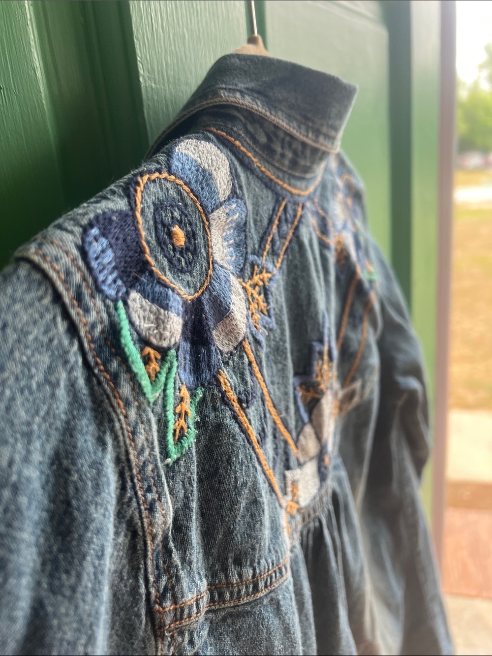O'Neill Denim π― cotton snap button up size Small embroidered back π - Picture 9 of 10